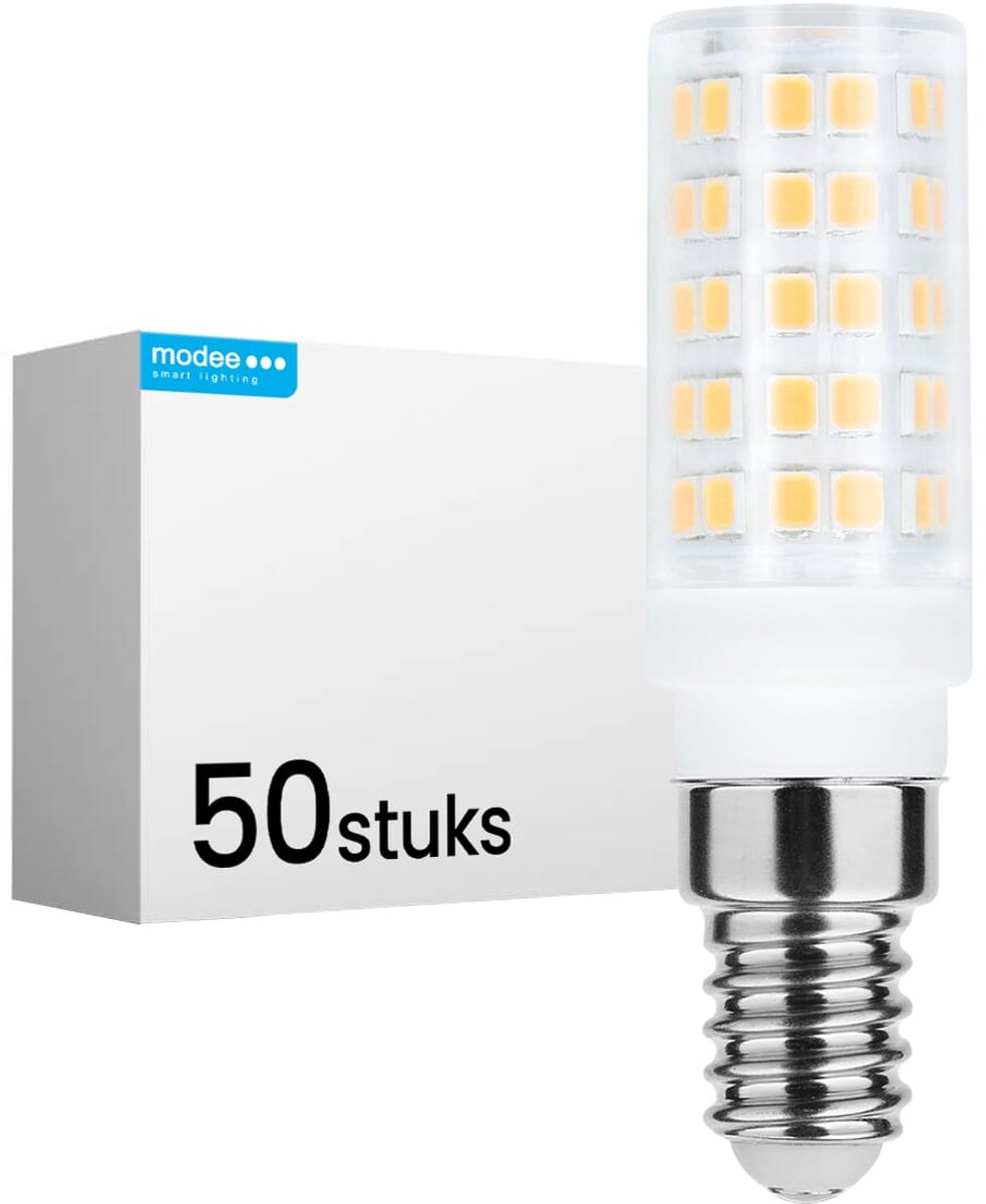 Modee LED Buislamp E14 - 4.3W 4000K 450lm 230V - LED Afzuigkaplamp - Wit Licht - 50 stuks