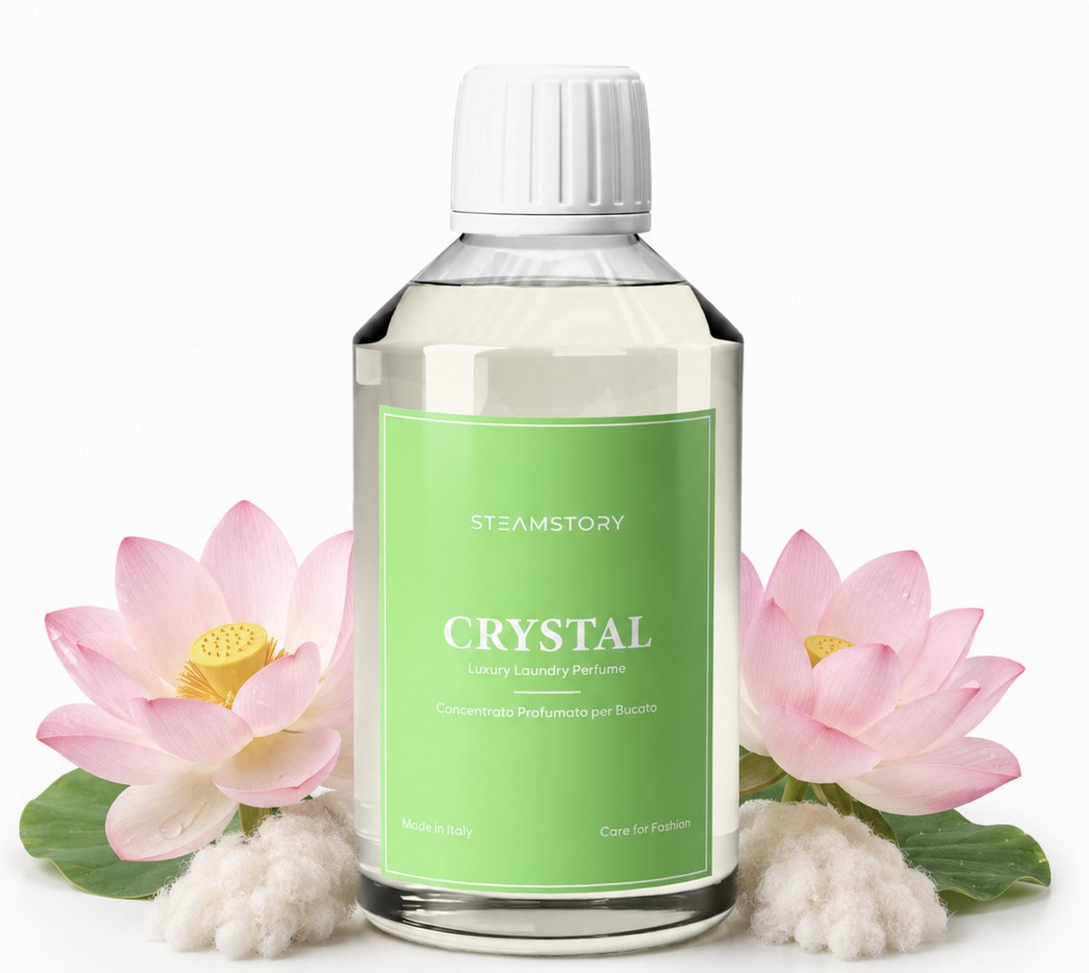 Steamstory Luxe Wasparfum Crystal - Tonkaboon, cederhout en een poederige muskus 250ml