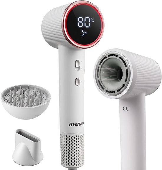 Avenzo Föhn met Diffuser - Ionische Haardroger - 1600 Watt - - Avenzo - €59,95