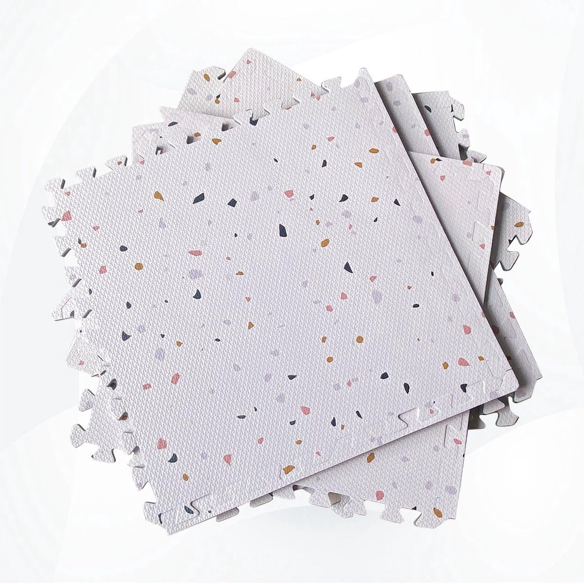 Baby Speelmat - Zachte Vloertegels - Veilig Spelen - Schokdempend Foam - 120 x 180 cm - Terrazzo