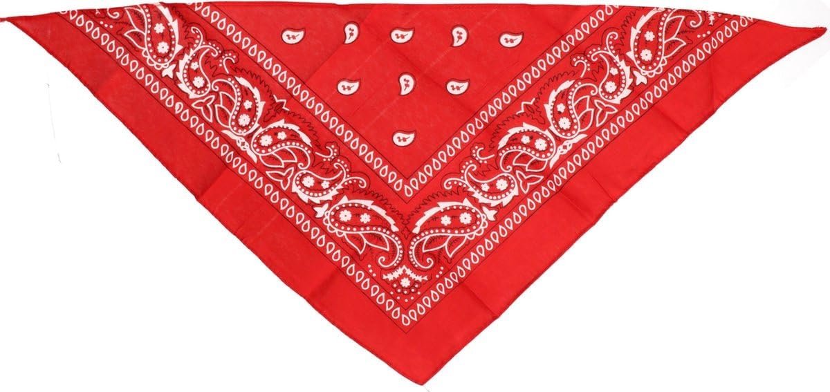Boeren zakdoek - Klassieke bandana - Sport en spel - Wasbaar en duurzaam - Niet gespecificeerd - Rood