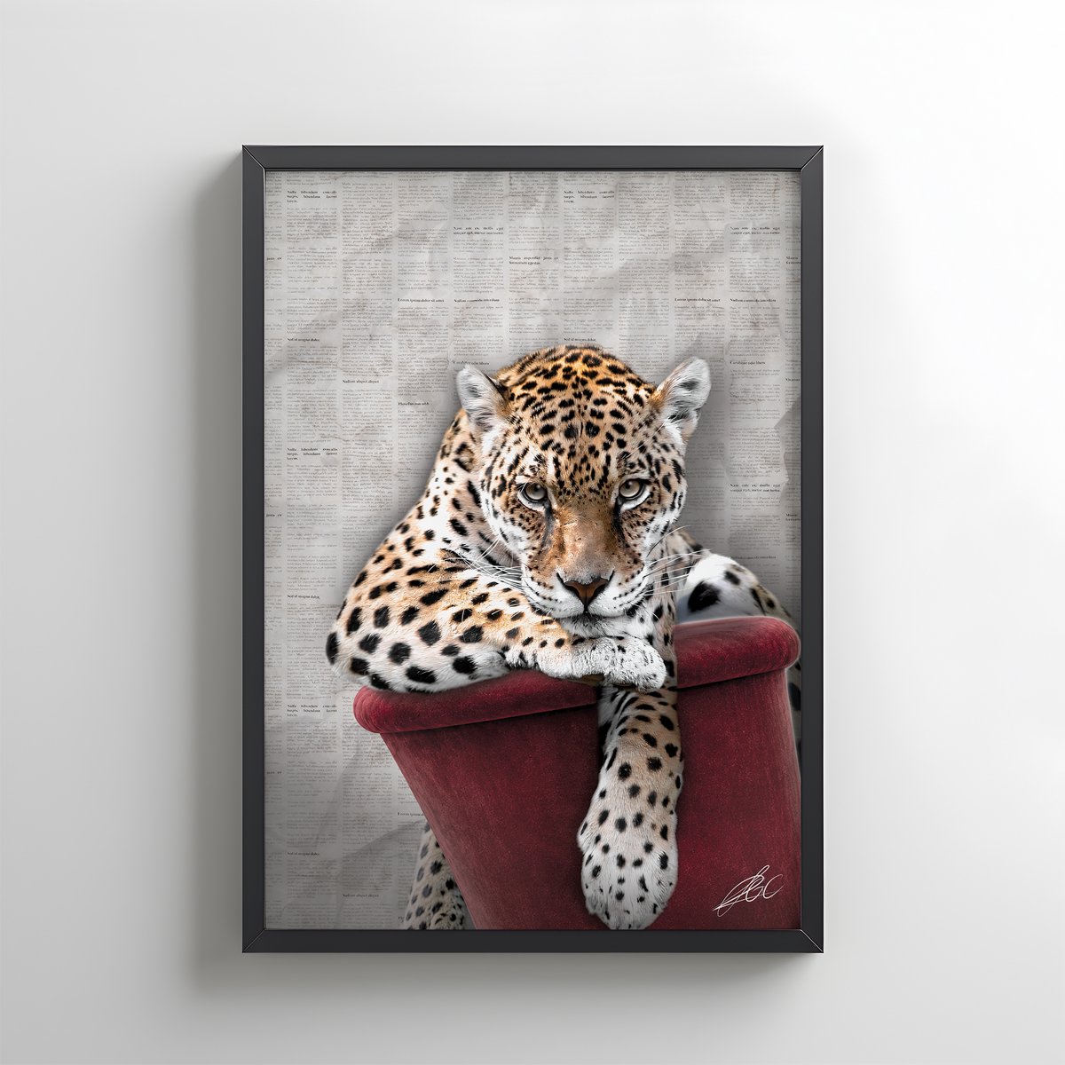 Luipaard poster A3