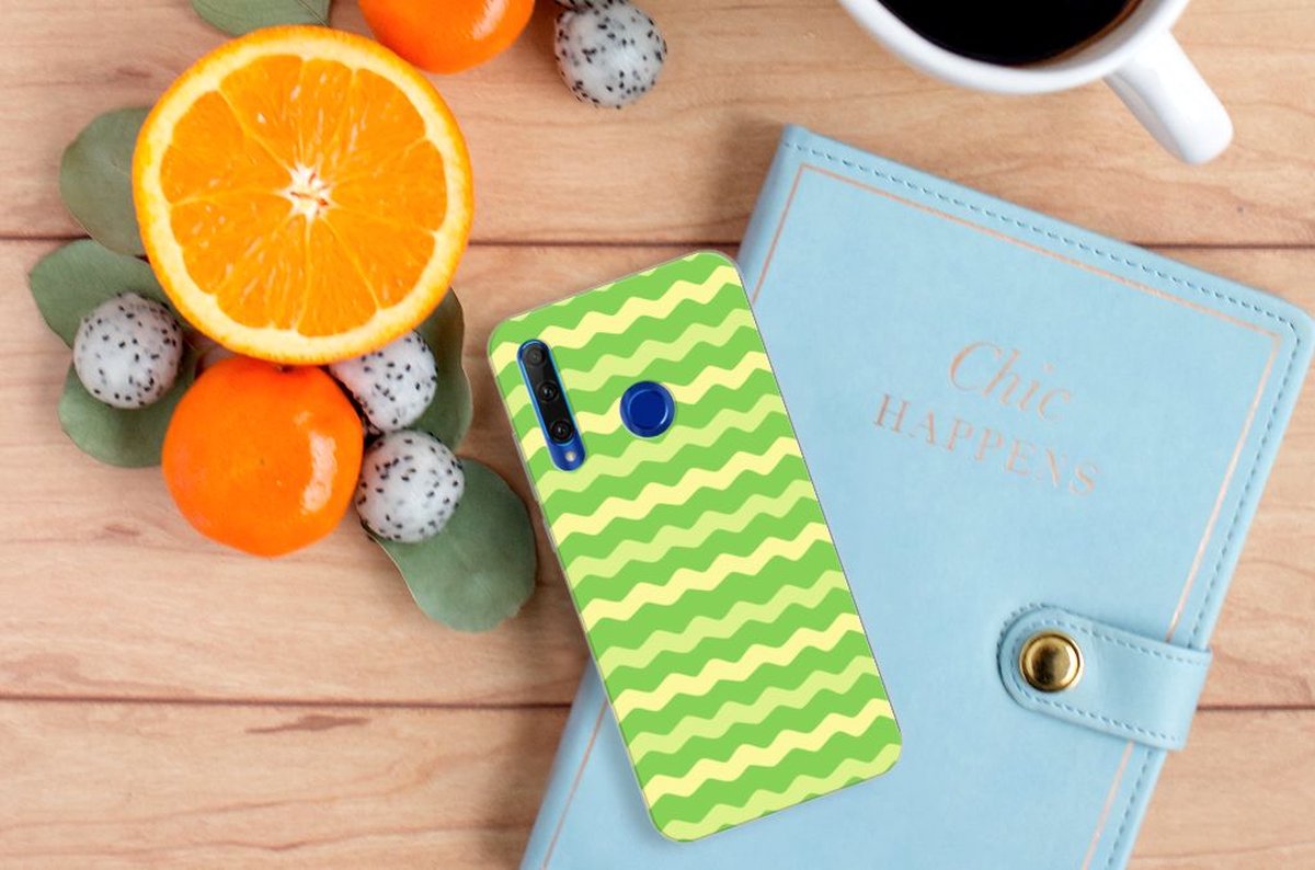 Honor 20 Lite TPU bumper Waves Green