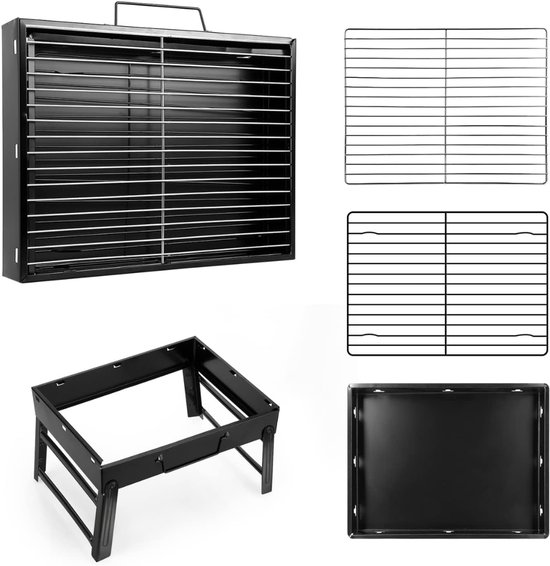 Florixa® Tafel Bbq Houtskool - Weber Bbq -Boretti Bbq - Houtskool - Zwart - 27cm x 35cm x 24cm van florixa — afbeelding 4