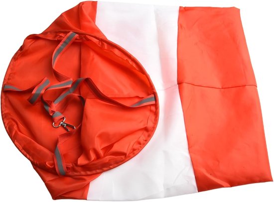 Windsok - Windzak Windmeter - Windrichting Meten - Reflecterende Strepen - 60cm 80cm 100cm - Rood Wit — afbeelding 3
