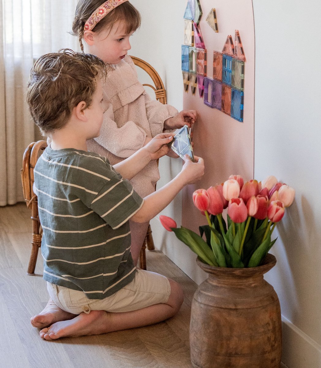 Magneet sticker afgeronde rechthoek Camel Pink