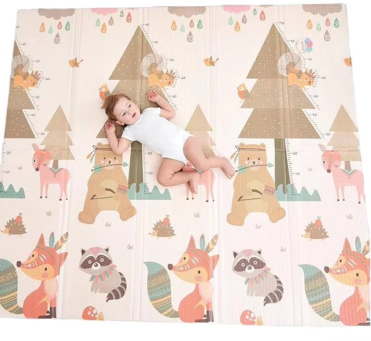 TrueStone Speelmat - 2 verschillende Designs - 150 x 200 CM - Speelmat Baby - Speelmat Foam - Opvouwbaar - Speelkleed — afbeelding 5