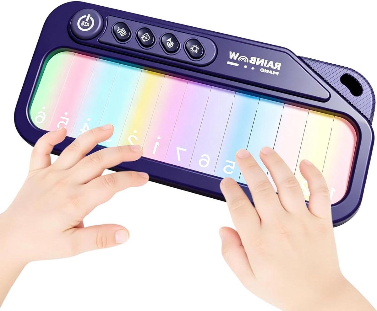 Kinderpiano Speelgoed - Mini Keyboard Kinderen - Muziek Leren Spelen - Verlichte Toetsen - 177 x 88 x 4 cm