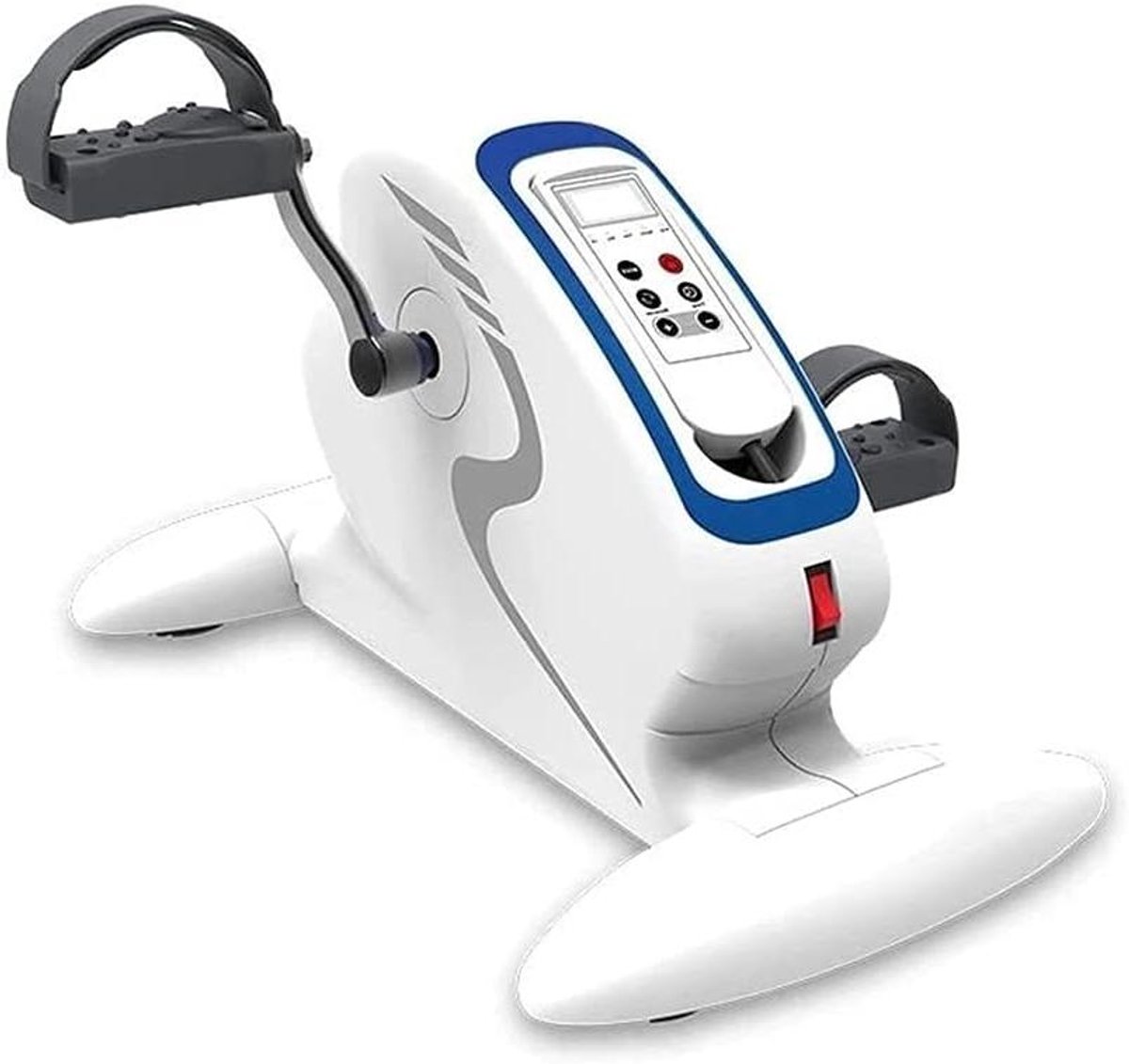 Ondersteek Fiets - Pedaaltrainer Mini Fiets - Revalideren Benen Armen - Stille Gemotoriseerde Beweging - 32 Centimeter Hoog - Grijs