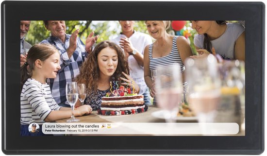 Denver Digitale Fotolijst 15.6 inch – XL – Full HD – Frameo App – Fotokader – Digitale kalender – WiFi – 16GB – IPS Touchscreen – PFF1515B