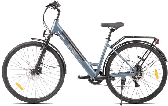 LAMASSU Elektrische Fiets - 700*38C - 250W Motor - 60 km Actieradius -Shimano 7 Versnellingen - Aluminium Frame - Unisex - Blauw — afbeelding 3