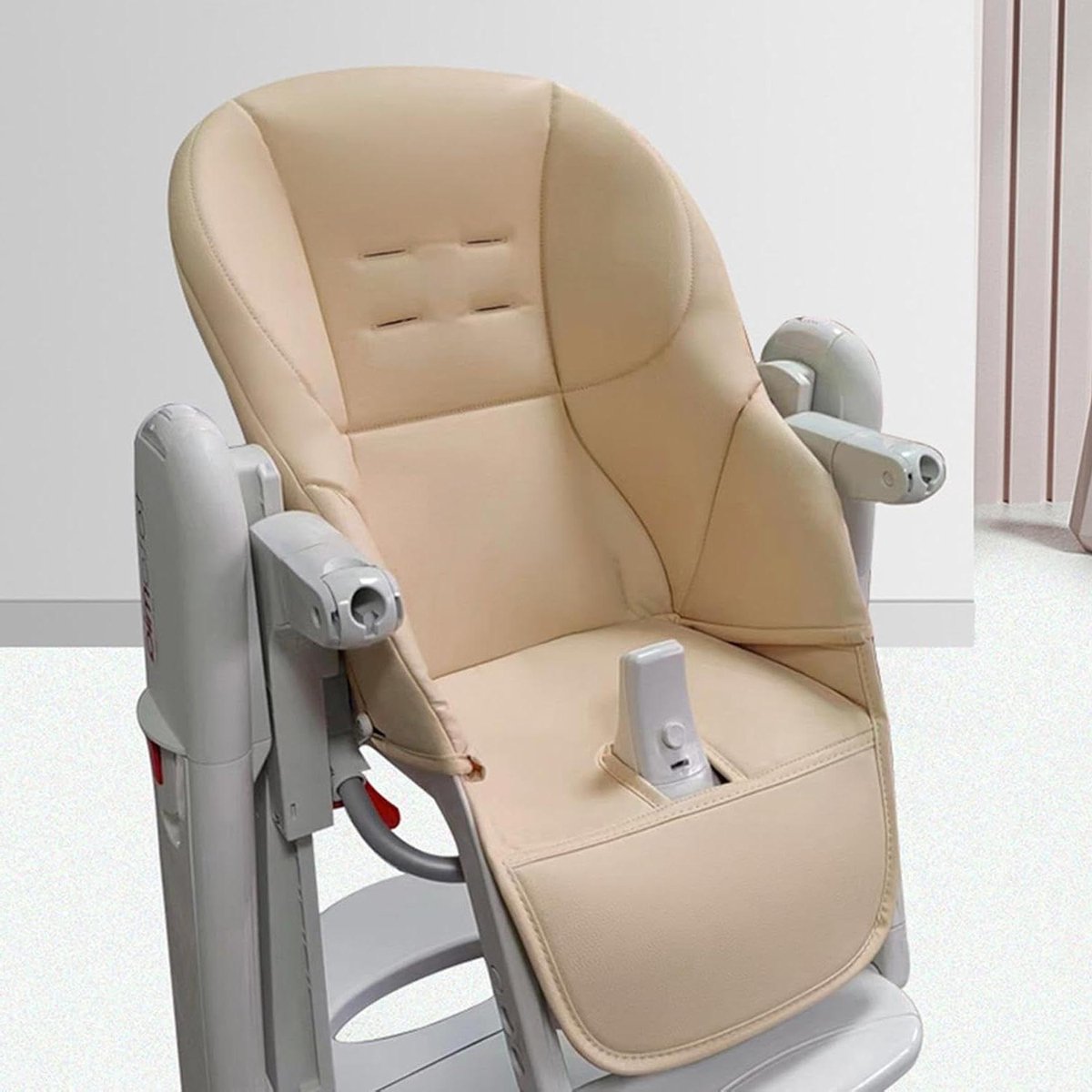 Kinderstoelhoes - Beschermhoes Stoel - Eten en Zitten - Machinewasbaar Ontwerp - 80x40x2 cm - Beige