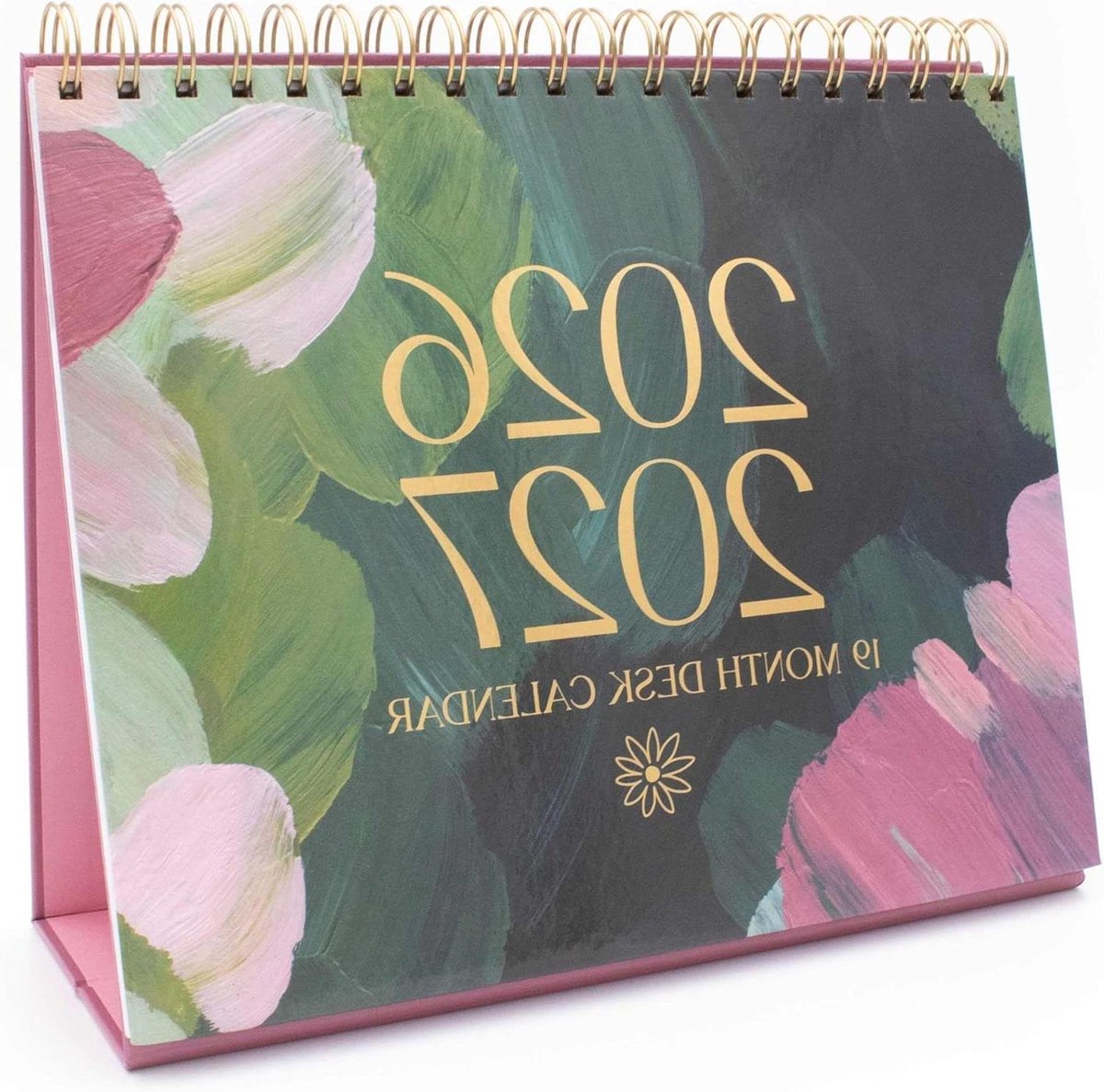 Bureaukalender Staand - Maandelijkse Organizer - Planning Maken - 19 Maanden Planning - 10 x 8 Inch - Aquarel
