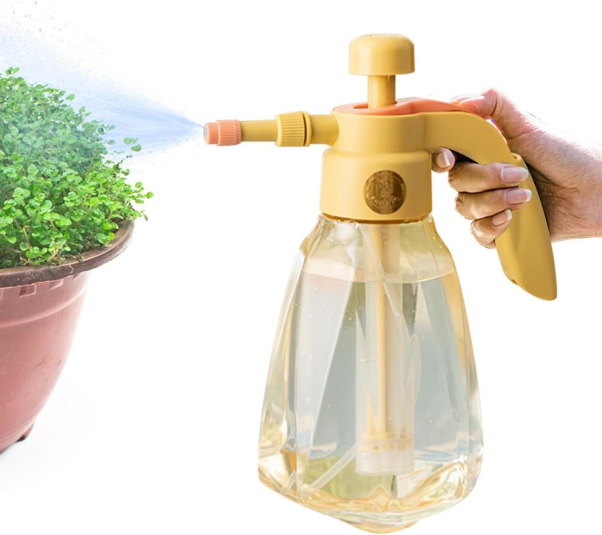 Tuinpomp Drukspuit - Watersproeier Plant - Planten Water Geven - Verstelbaar Mondstuk - 1.5 Liter - Transparant
