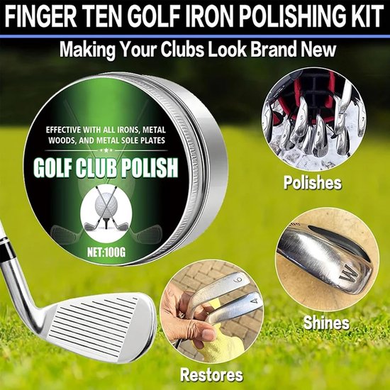 Golfclub Polijstset - Club Reiniger - Club Onderhoud - Krasbestendig Middel - 100 g - Niet gespecificeerd — afbeelding 3