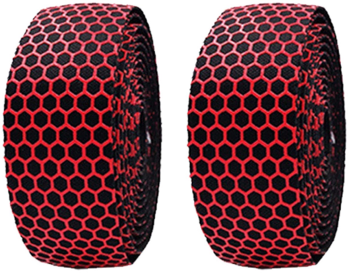 Stuurband Fiets - Grip Banden - Comfortabel Fietsen - Schokabsorberend Materiaal - 2 Stuks - Rood