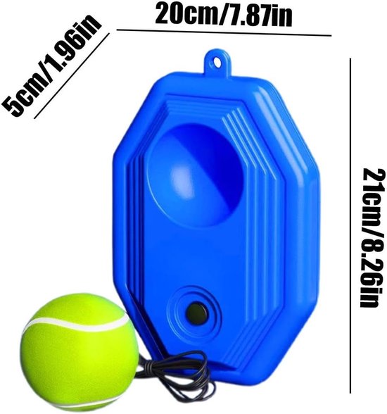 Tennis Oefenrebounder - Swing Trainer - Vaardigheidstraining Verbeteren - Automatische Balretour - 20x21x5 cm - Zwart — afbeelding 5