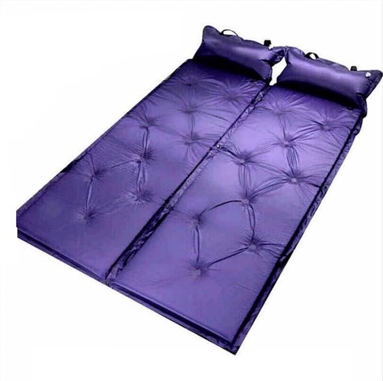 Camping slaapmat - Luchtbed mat - Buiten slapen - Ingebouwde voetpomp - 4-5 cm dik - Groen van Camping — afbeelding 2