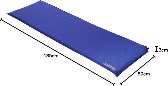 Schuimmat - Kampeermat Opblaasbaar - Comfortabel Kamperen - Zelfopblaasbaar - 185 x 50 cm - Blauw — afbeelding 2