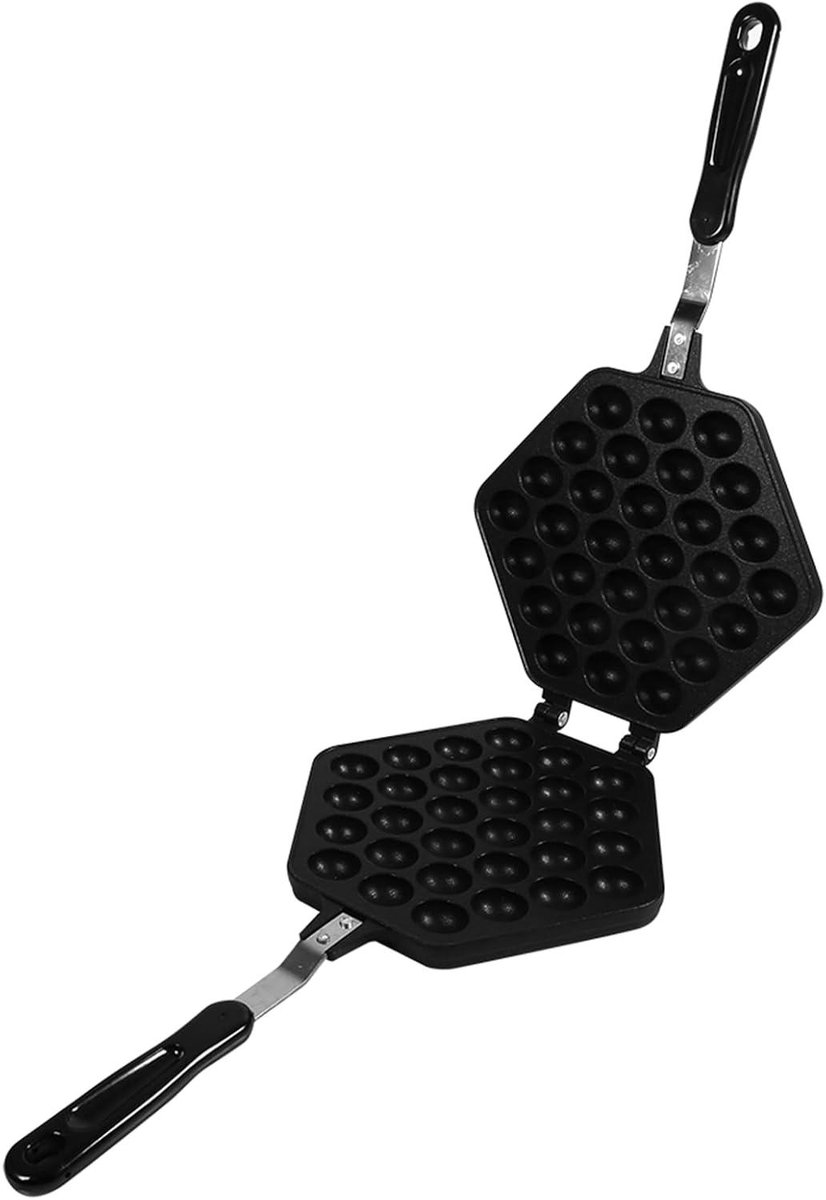 Wafelmaker - Eiwafelpan - Lekkere Wafels Maken - Antikleefcoating - Compact Model - Goud