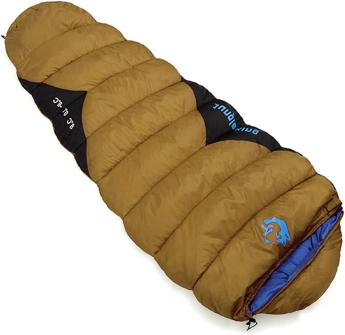 Draagbare Slaapzak - Mummie model - Kamperen en reizen - Waterbestendig en warm - 230 x 80 cm - Militair Groen
