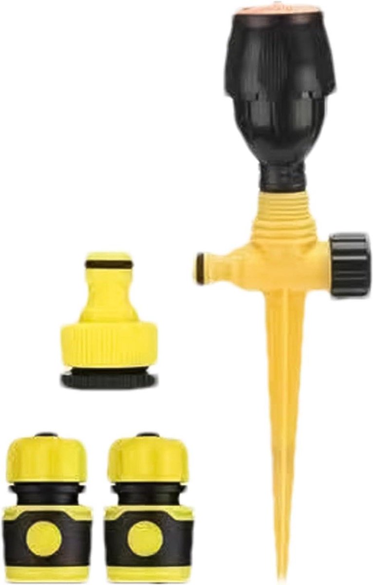 Gazonsproeier - Watersproeier Irrigatiesysteem - Tuin Bewateren - 360 Graden Rotatie - 8 x 20 x 5 cm - Geel