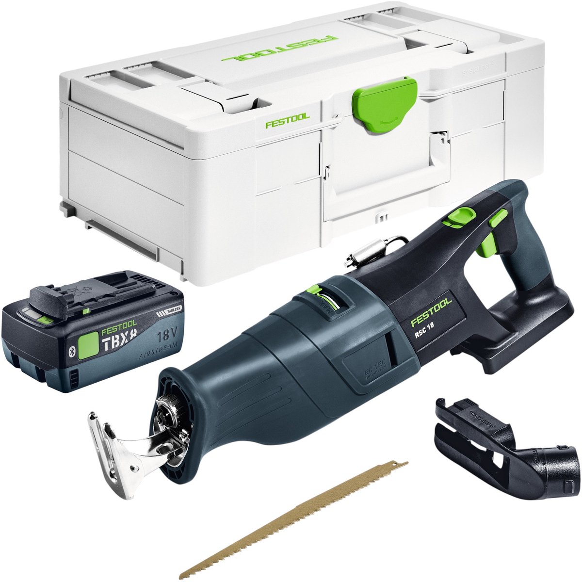 Festool RSC 18 EB-Basic accu-sabelszaag 18 V borstelloos + 1x accu 8,0 Ah + snellader + Systainer