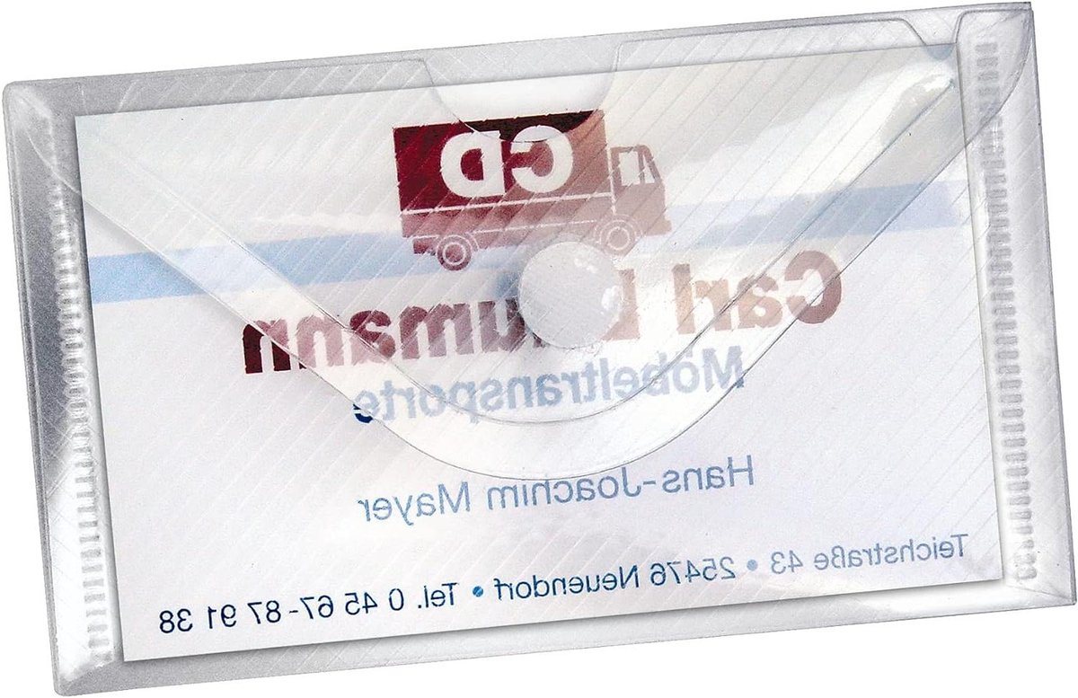 Kaarthouder USB Stick - Transparante Organizer - Kantoor Organisatie - Polypropyleen Materiaal - 10 cm Breed - Transparant