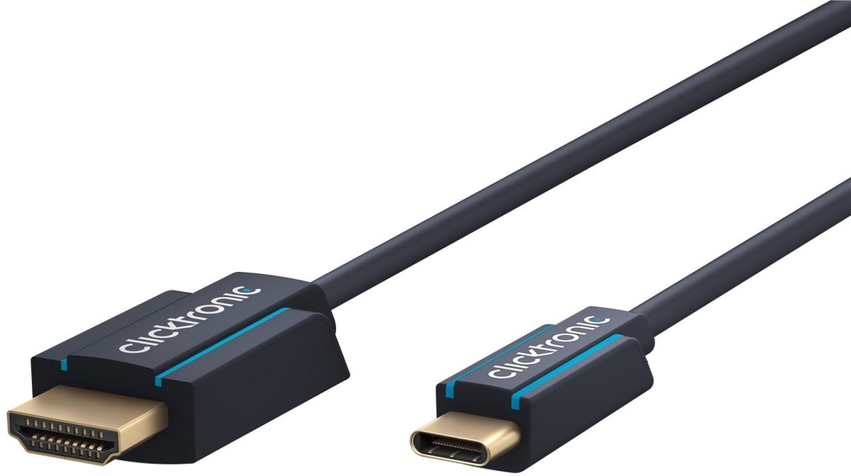 Clicktronic USB-C naar HDMI kabel - 4K 60Hz - 2 meter - Zwart