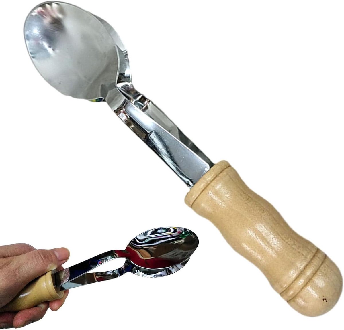 Muzikale Lepels - Percussie Instrument - Muziek Maken - Houten RVS - 20 cm - Houtkleur