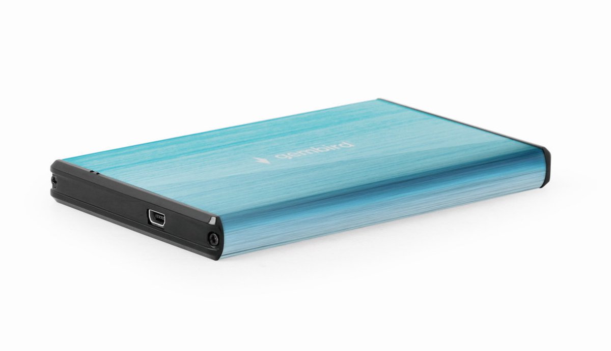 Externe HDD behuizing 2.5'' SATA USB3.0 Blauw (brushed)