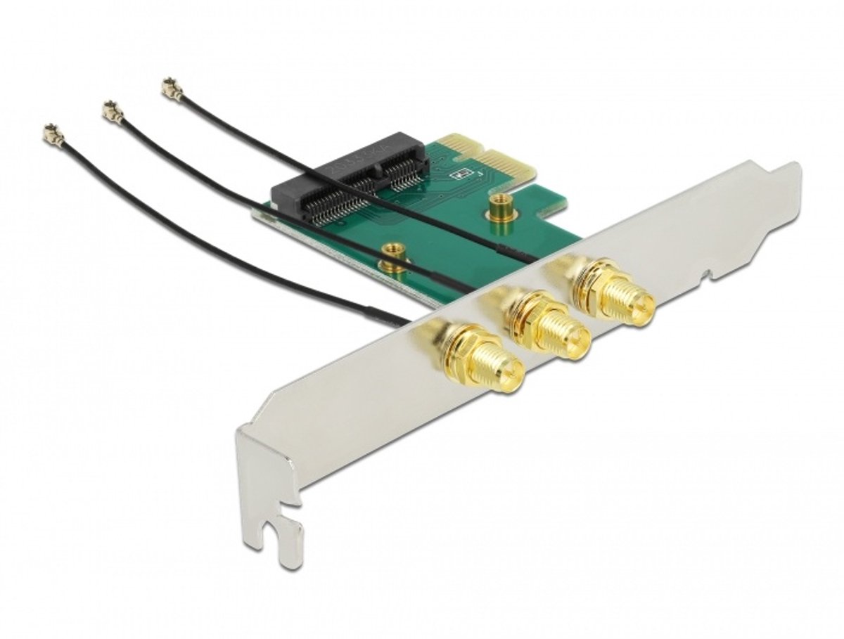 Delock - PCI Express Karte - Mini PCI Express + 3 RP-SMA Ans