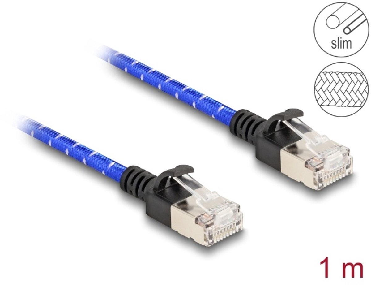 DeLOCK 80377 netwerkkabel Blauw 1 m Cat6a U/FTP (STP)