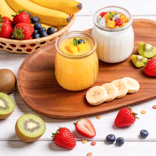 Glazen Yoghurtpotten - Dessert Containers - Lekkere Snacks Maken - Luchtdichte Deksel - 200 ml 12 Stuks - Transparant — afbeelding 5