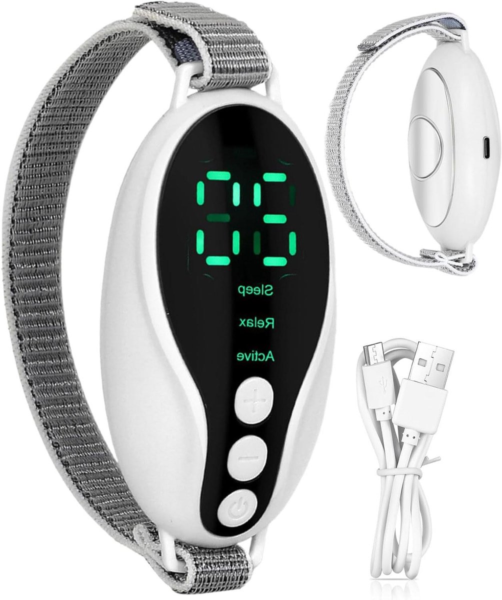 Draagbaar Slaaphulpmiddel - Microstroom Riem - Sneller Inslapen - 20 Instelmodi - 9.5 x 2.8 cm - Zwart