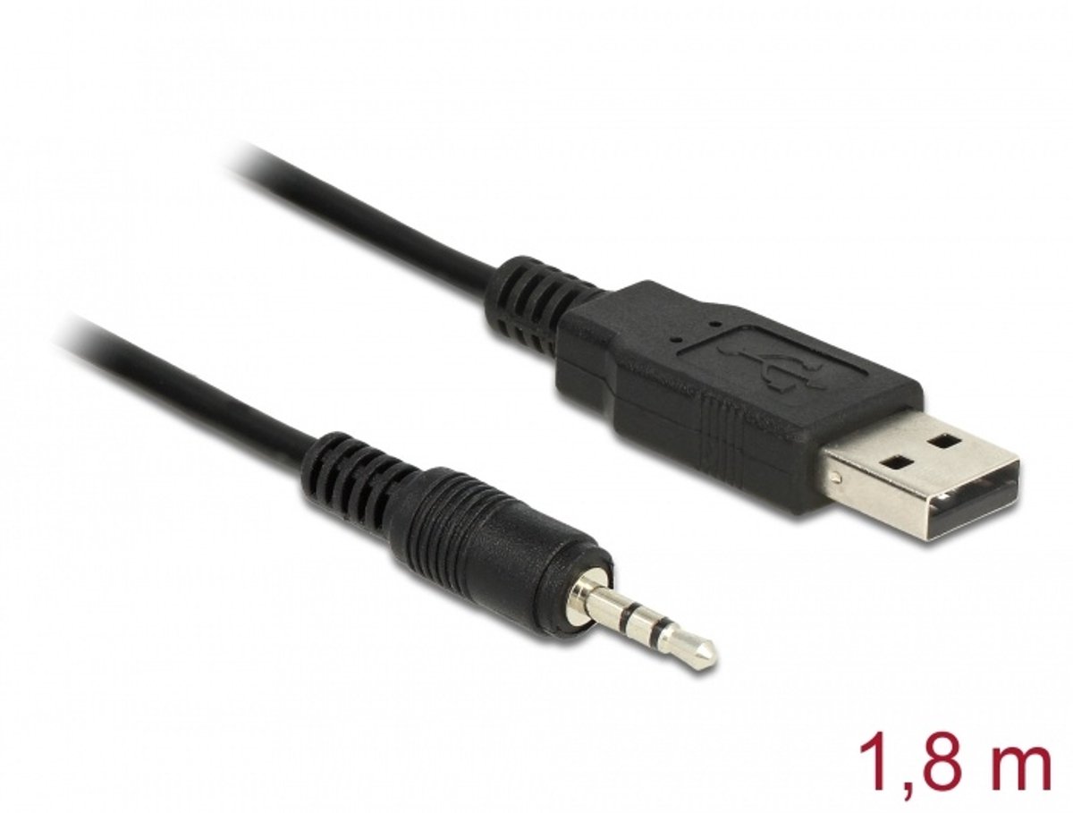Converter USB 2.0 Male> TTL 2,5 mm 3 Pin Stereo Jack Male 1,8 m (3,3 V)