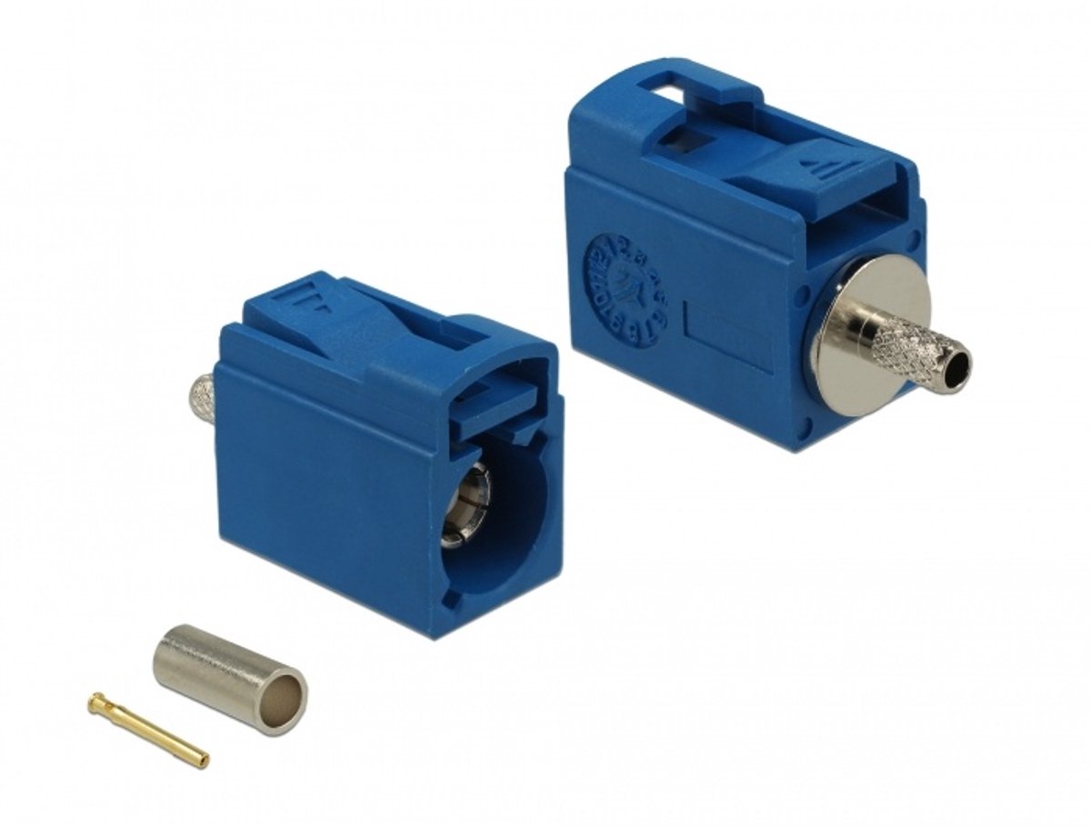 Fakra c Jack 21 mm (kort) voor krimpen