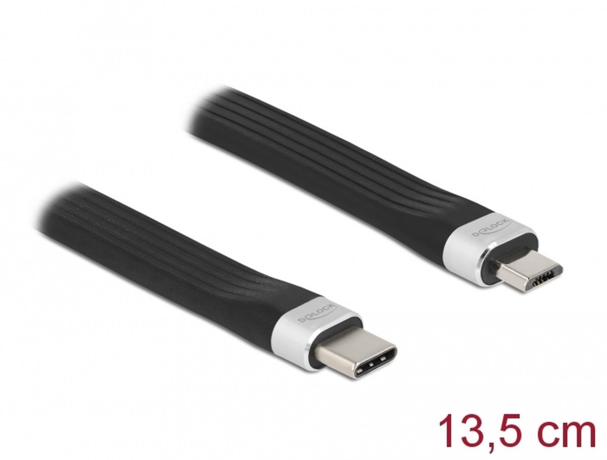 USB 2.0 FPC Flat Ribbon Cable USB Type-C tot USB Type Micro-B 13.5 cm Pd 3 A