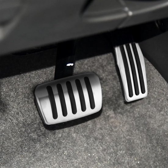 Pedaalhoezen Auto - Voetpedalen Set - Verbeter Rijcomfort - Antislip Oppervlak - 2 Stuks - Zilver Zwart — afbeelding 3