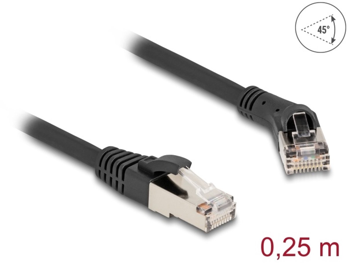 DeLOCK 80626 netwerkkabel Zwart 0,25 m Cat8.1 S/FTP (S-STP)