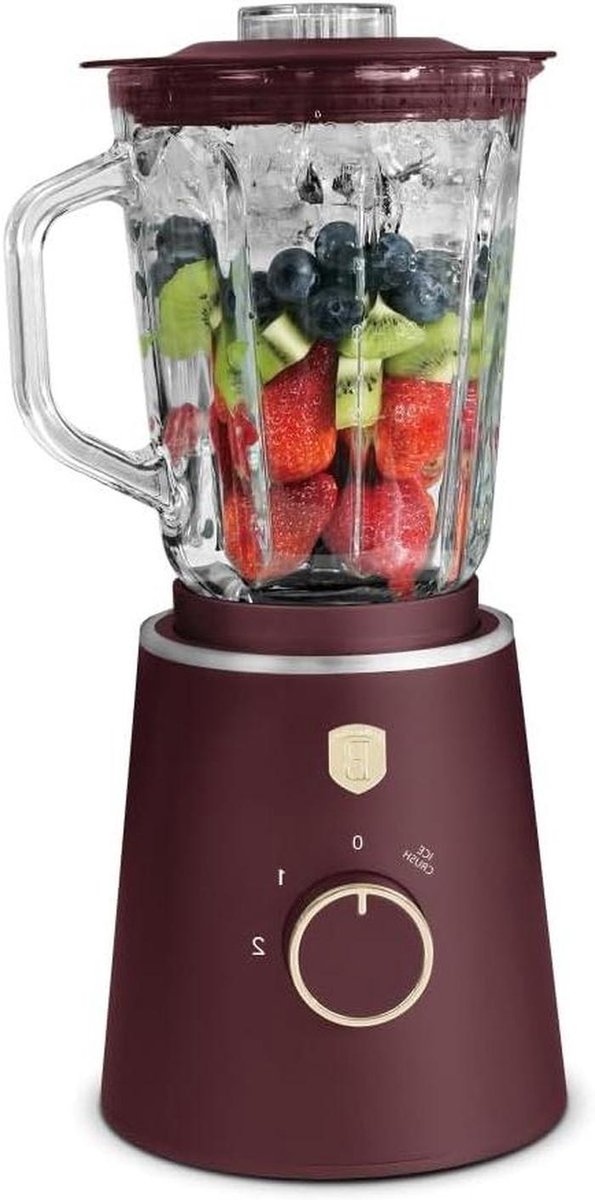 Standmixer - Keukenmachine - Smoothies Maken - Glazen Reservoir - 15 L - Mat Bordeauxrood