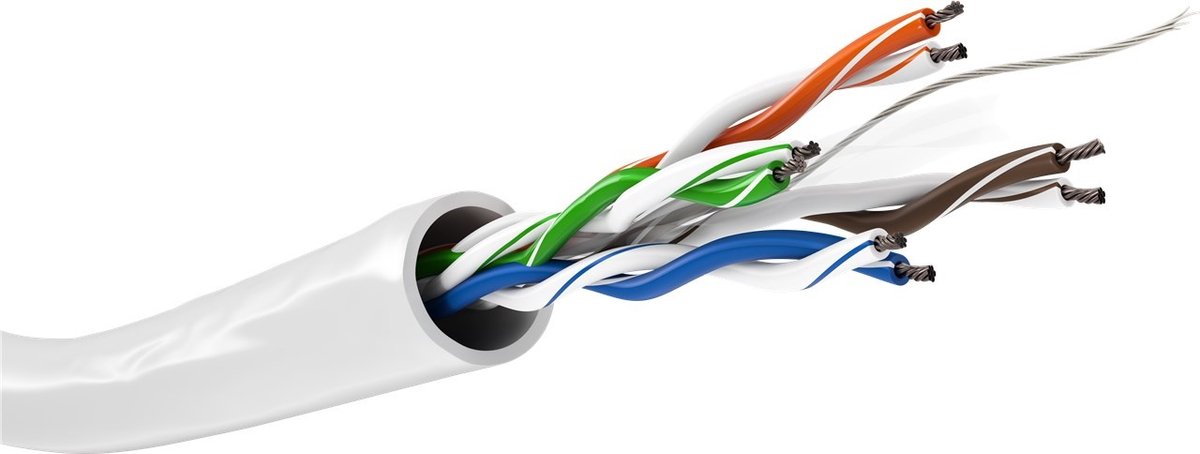 Goobay CAT6 Netwerkkabel - Zonder connector - wit - 305 m
