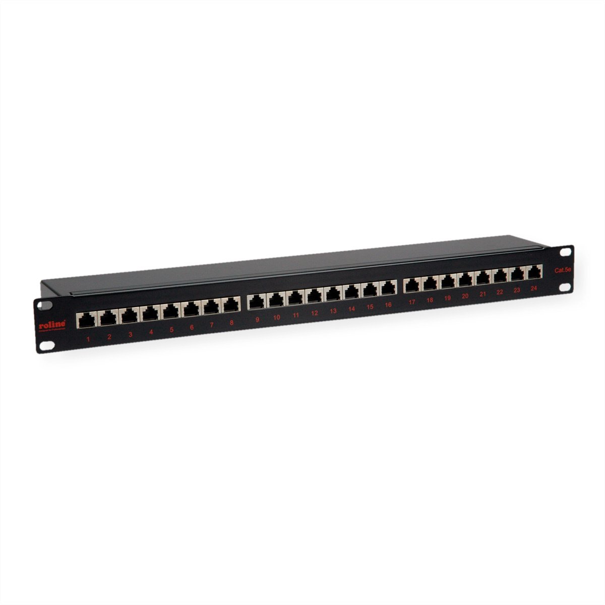 ROLINE Cat.5e, 19'' patchpanel, 24 poorts, zwart