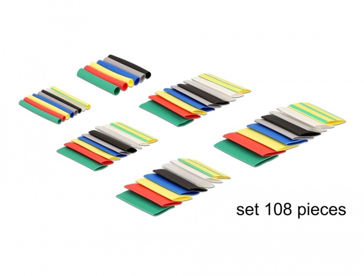 Warmte krimpbuisset 108 stuks geassorteerde kleuren