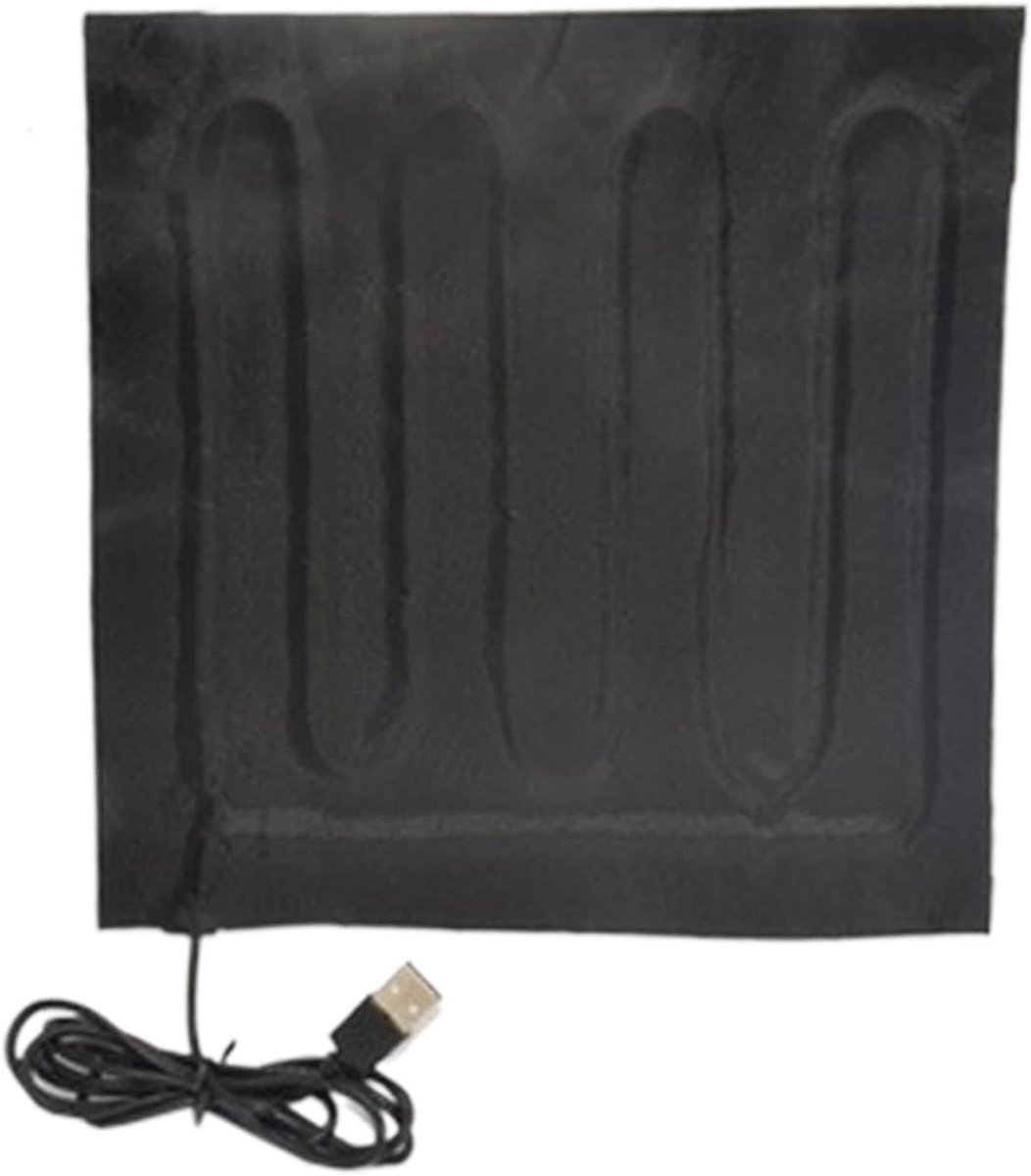 USB Verwarmingskussen - Draagbare deken - Warm Blijven - Waterdicht Materiaal - 30 x 30 cm - Zwart