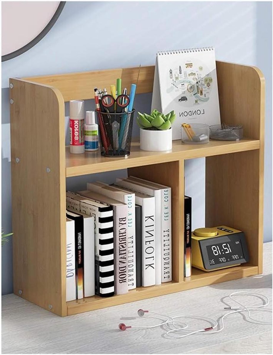 Bureau Organizer - Opbergbox Houder - Bureau Opruimen - Natuurlijk Houtmateriaal - 50cm - Niet gespecificeerd