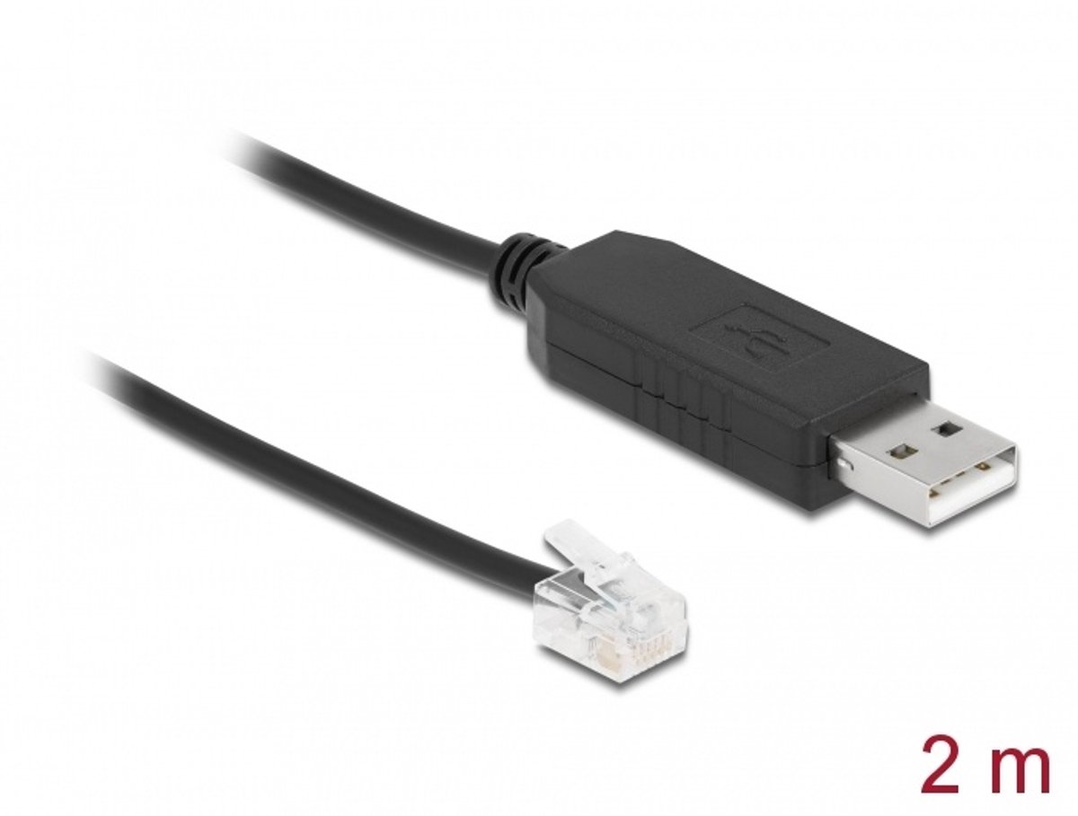 Adapterkabel USB Type-A naar seriële RS-232 RJ12 met ESD Protection APC 2 m