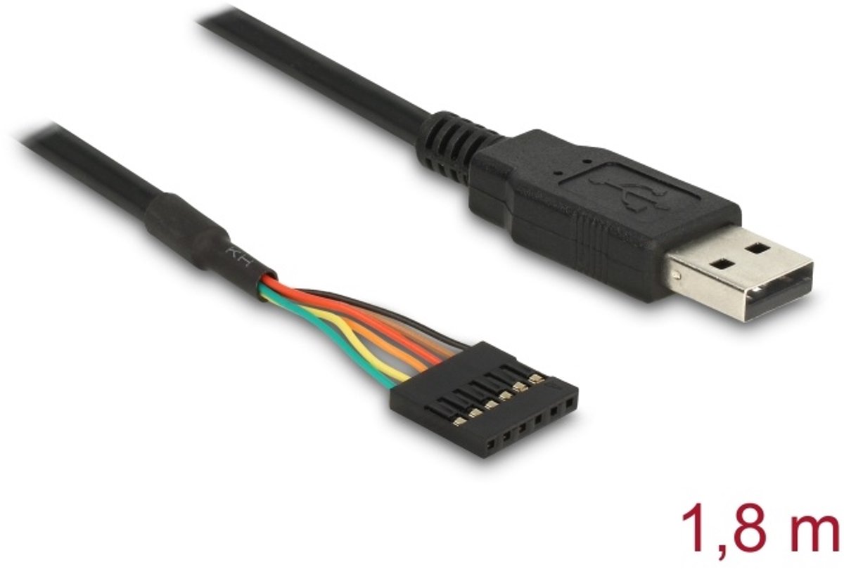 Converter USB 2.0 Male> TTL 6 Pin Pin Header Vrouw 1,8 m (3,3 V)