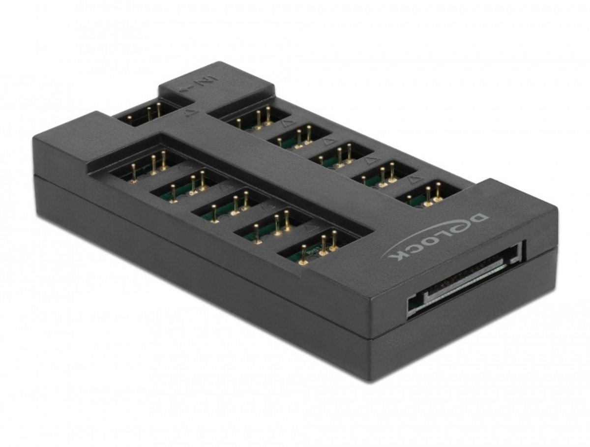 DeLOCK 64128 interface hub ARGB Zwart