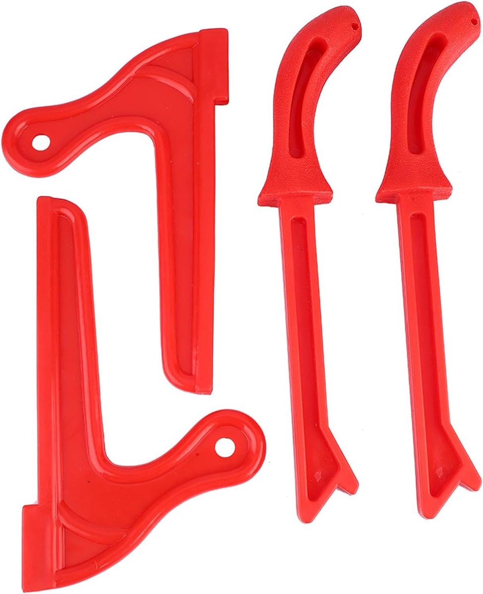 Duwstokken 4 Stuks - Houtbewerking Gereedschap - Veilig Werken - Ergonomisch Ontwerp - Set van 4 - Rood